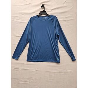 Reel Life Mens XXL Long Sleeve Fishing Shirt Dark Blue Graphic Performance Tee